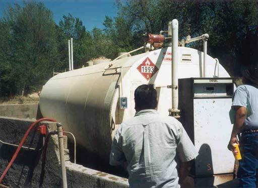 and piping. To prevent rainwater from filling containment areas, you may need to cover the tank with a roof structure.