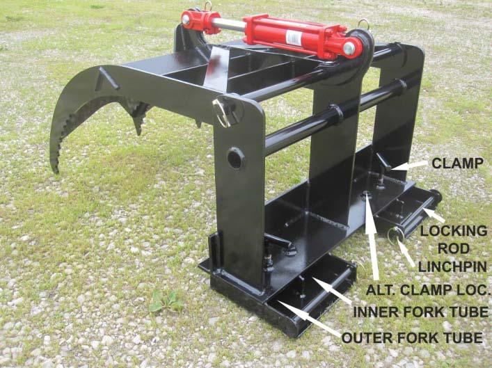 PALLET GRAPPLE INSTALLATION INSTRUCTIONS (Model 336) Precision Manufacturing Pallet Grapples are designed for easy installation and simple operation. 1.