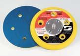 Random Orbital Sanding Pads Premium Urethane Pads Perfectly Weight-Mated to Two-Hand Tools 3", 3-1/2", 5" and 6" pads have 5/16"-24 male threaded stud; 8" diameter pads mount with five screws.