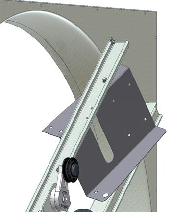 Motor Support Bracket to the Posts with 5/ 16 Carriage Bolts (8282) and 5/16