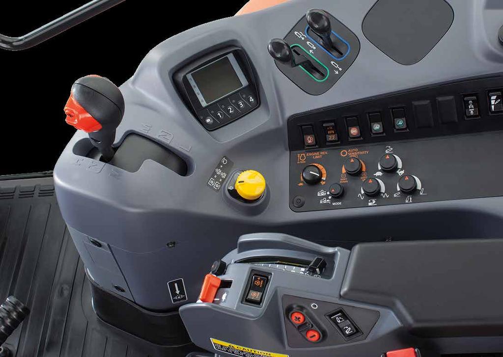 ADVANCED CONTR 3 2 1 5 6 7 8 9 4 10 11 12 15 13 14 16 17 18 19 21 20 Control Console User-friendly and ergonomically designed, the control console concentrates all operating controls and switches to