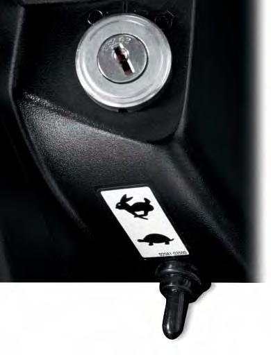 The parking brake employs a separate shoe assembly on the input side of the drive axle for added dependability.