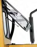 Optional Low-Vibration Cabs Operators experience all-around good visibility as well as low vibration and noise with these optional cabs,