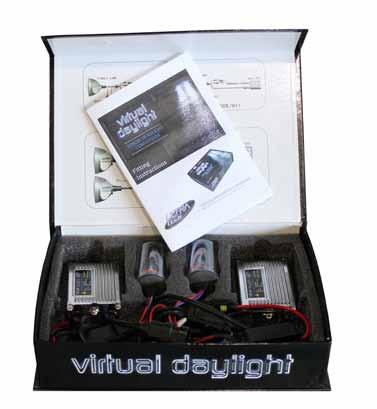 Virtual Daylight - 55W VIRTUAL DAYLIGHT H.I.D XENON KITS The Virtual Daylight 55W Kit feature a slim multivolt (9V-32V) 55W ballast.