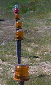 The HI-VISION Solar Powered Haul Road Marker System uses a 180 degree Bright Red & Green L.E.D s with a self contained solar panel charging system.