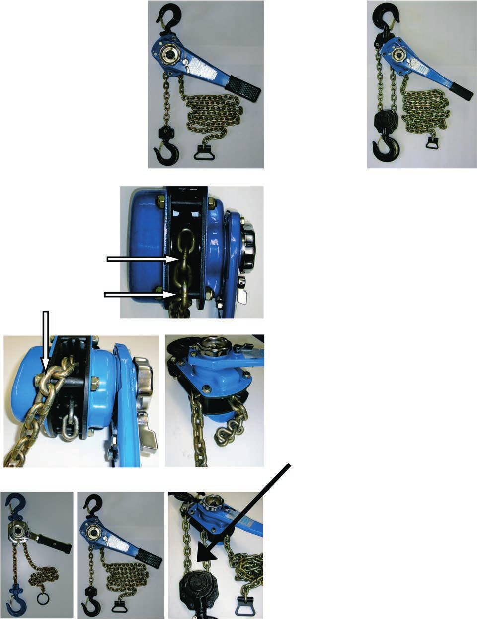 TM Hoists Load chain mounting TM-Lever Hoists Chain plan TM-LB 025 TM-LB-OP 075 N TM-LB-OP 50 N TM-LB-OP 300 N TM-LB-OP 600 N Insertion of the