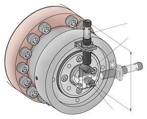 The locating pin should not be used for torque transmission or for limiting the angle of rotation.