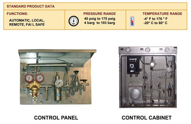 PNEUMATIC CONTROL PANEL & CABINET Suitable for operation of pneumatic valve actuators.