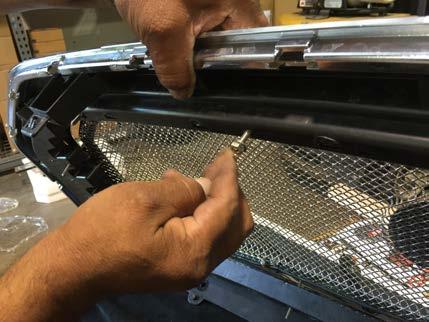 make any necessary adjustments to ensure grille is level. 2.