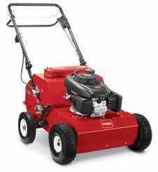 18" MECHANICAL AERATOR This compact, self-propelled aerator has controls similar to a mower for easy operation. It s powered by a commercial-grade engine with a forward ground speed of up to 3.