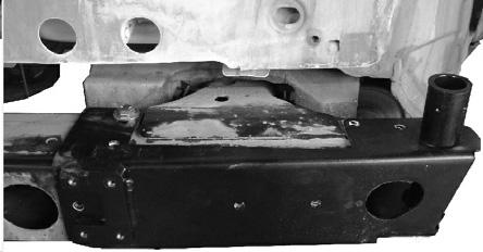 Fit bottom section of Spare wheel carrier cont... ( F ) Place the Bottom Section of the Wheel Carrier (Item 3) onto the Steel Bumper.