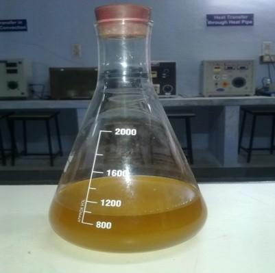 After 1 hour (reaction time) take this liquid into separating flask for 2 or 3 hours later the liquid separates into two immiscible liquids. Fig. 3 Acid treatment 3.
