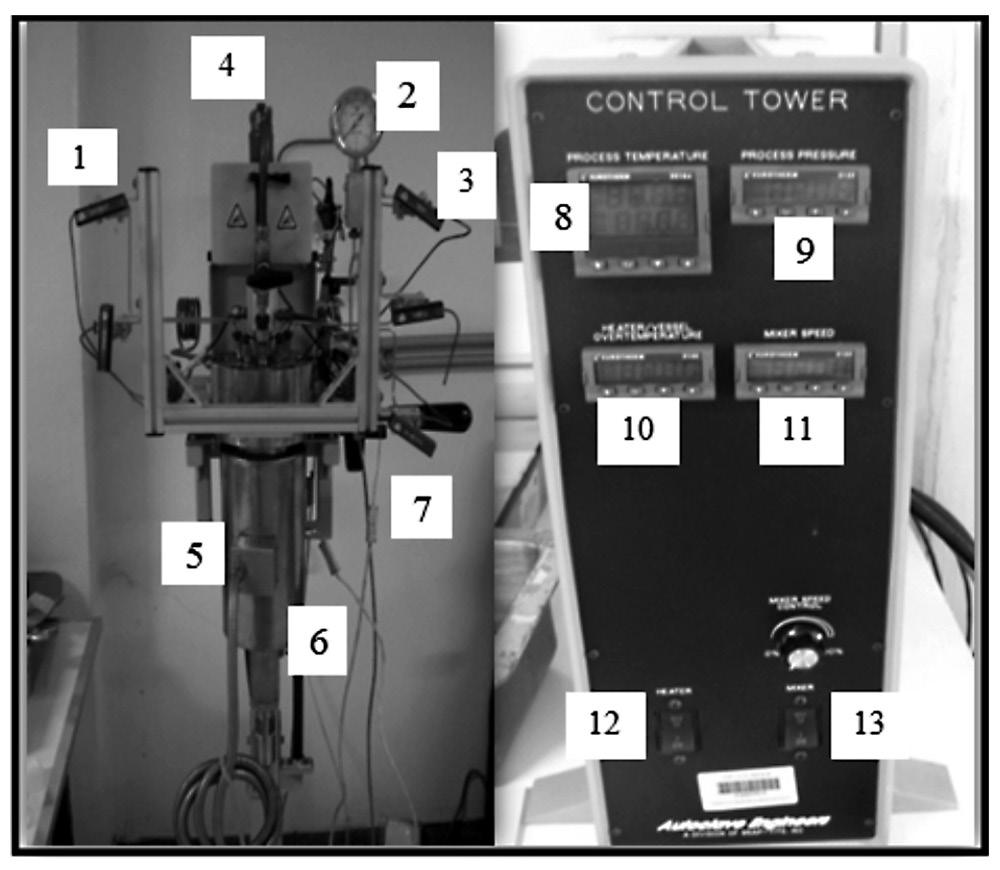 286 CMU J. Nat. Sci. (2017) Vol. 16(4) Figure 1. Experimental device for biodiesel production using supercritical methanol. Descriptions: 1.) Gas inlet, 2.) Pressure gauge, 3.) Gas outlet, 4.
