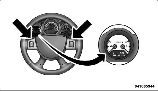 ELECTRONIC VEHICLE INFORMATION CENTER (EVIC) IF EQUIPPED The Electronic Vehicle Information Center (EVIC) features a driver-interactive display that is located in the instrument cluster.