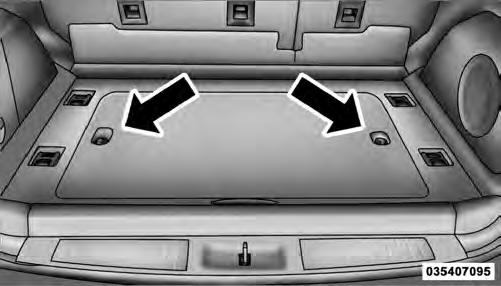188 UNDERSTANDING THE FEATURES OF YOUR VEHICLE Cargo Load Floor If Equipped The panel in the load floor is reversible for added utility.