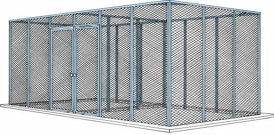DOG KENNELS Dog Kennels are constructed of sections of expanded metal with a strong self-supporting frame, supplied from stock. Door sections are also supplied from stock.