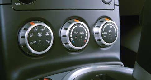 01 02 03 09 AUTOMATIC CLIMATE CONTROL This system automatically controls air flow distribution and fan speeds to help keep the vehicle interior at a constant temperature.