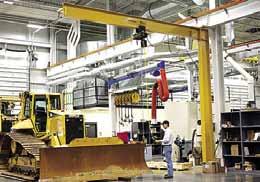Contact the factory for additional heights, spans and capacities Floor-mounted or insert style Versatile cranes well-suited for use beneath traveling cranes, in open areas where they serve several