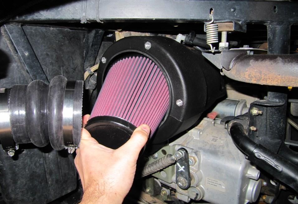WATER INGESTION IS THE DRIVERS RESPONSIBILITY! The air filter is reusable and should be cleaned periodically.