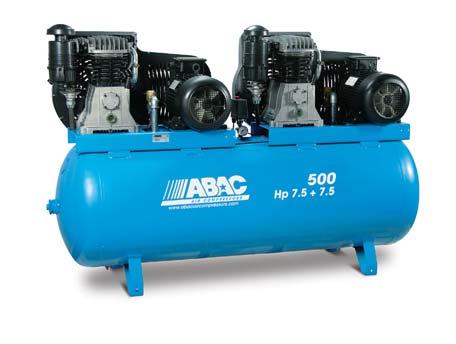 PRO high flow TANDEM Two stage twin pump belt driven compressors Never without compressed air.