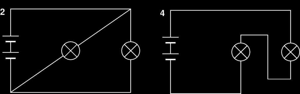 Question 11 The two circuits that have two bulbs connected in series are.