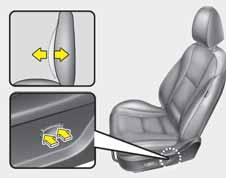 Teie auto turvasüsteemid Seljatoe kalde reguleerimine 1. Lükake reguleerimislülitit seljatoe kalde muutmiseks ette- või tahapoole. 2. Vabastage lüliti, kui iste on sobivasse asendisse jõudnud.