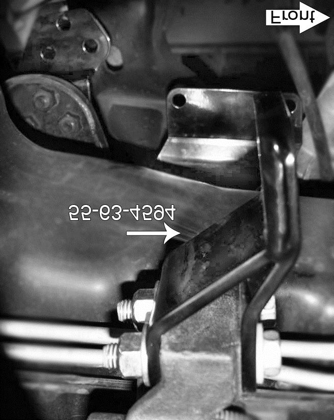 (SL#55-05-4603) to the frame using the supplied 12mm x 70mm bolts and flat washers and Stover nuts. Do not tighten.