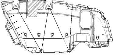 (4) Re-install fasteners in wheel well from step 2c. Tighten screws. (5) Re-install fasteners outboard of rear hatch from step 2b. Tighten to 7.5 N-M (66 IN-LB) Torque: 7.5N m (66in lbf) 9.