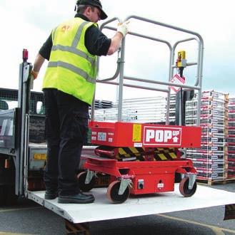 When using a tail lift to load or unload the Pop-Up ensure that brakes are applied to both castors.