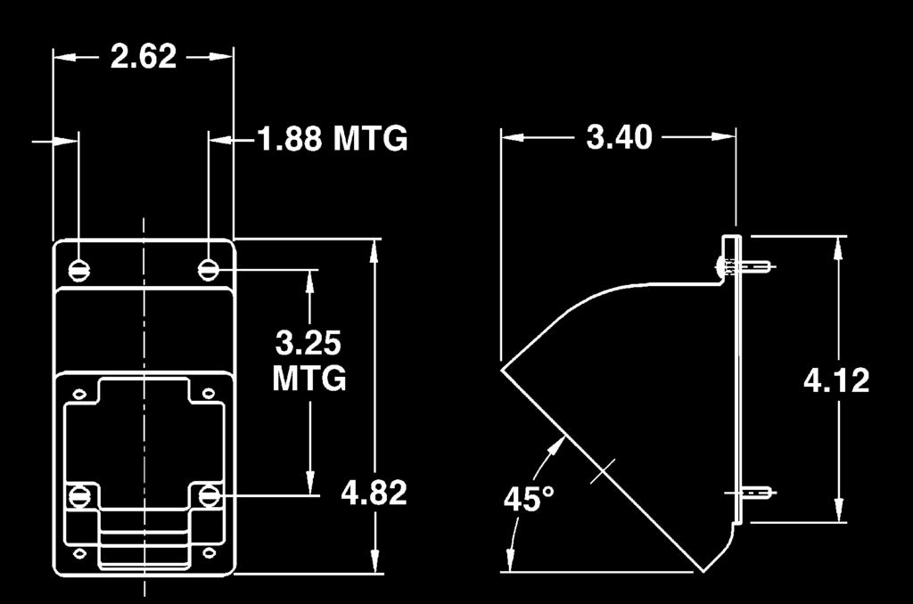 Conduit Boxes (For Surface Mounting) Type FD 2.62" 3.38" MTG Ø.28",4 4 PLS PLS 3.00" MTG. MTG. 4.12" Catalog Number 3711A 2.