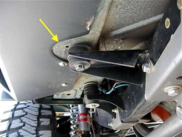 SLIDER INSTALL 1. Remove stock sliders from the Jeep, if equipped. 2. Use a floor jack or buddy to help hold the slider in place in order to mark holes to be drilled.