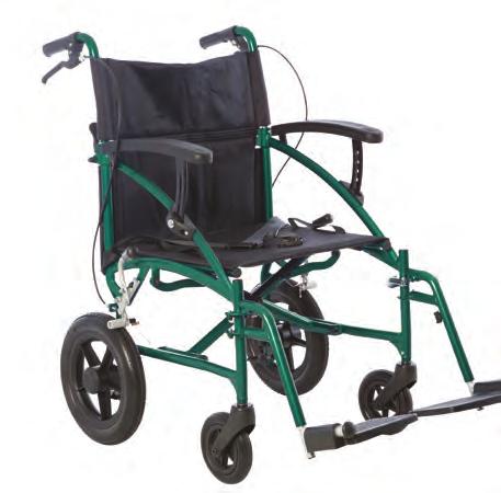 Attendant brakes and inch rear wheels assist the carer in negotiating indoor and outdoor terrain smoothly and safely.