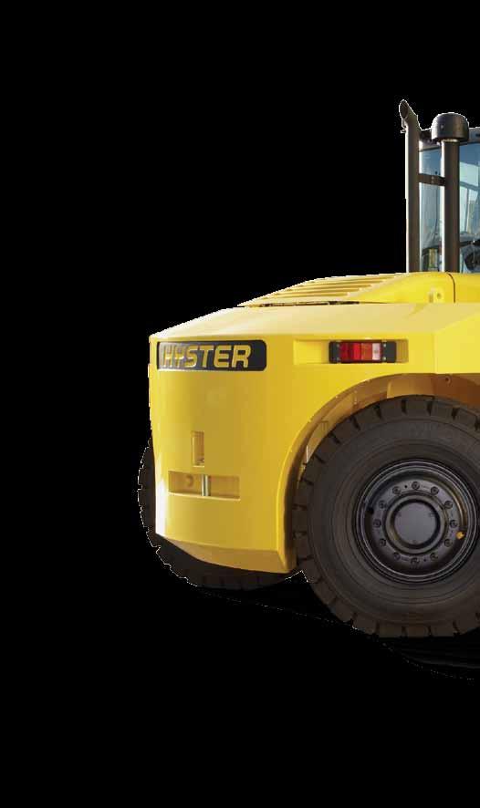 4 Raising the Standard for Lift Trucks A B Hydrostatic Steer Axle The Hyster designed, sandwich type steer axle with transverse, double-acting hydraulic cylinder, tapered roller spindle bearings and