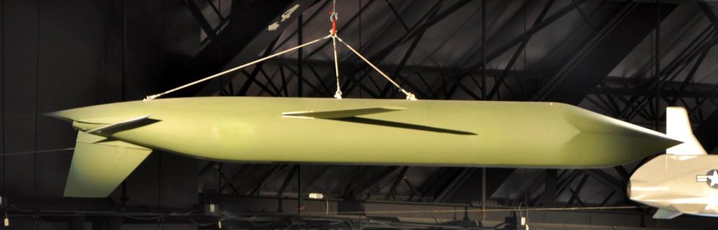 Side view of the AGM-129 taken at some distance.