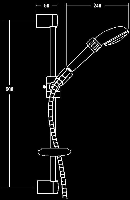 31 9312547278479 Totema Comprises removable Kallista handshower, adjustable sliding bracket, rail