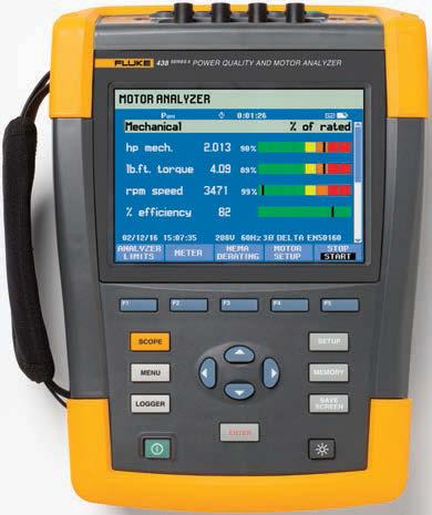 tool The new Fluke 438-II Power Quality and Motor Analyzer adds key mechanical measurement capabilities for electric motors to the advanced power quality analysis functions of the Fluke 430 Series II