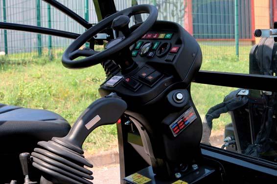 Multi-function operating lever and steering column The user friendly designed multifonction lever allows to control all the main functions of your articulated