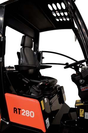 In order to insure a good operating comfort, the full suspension seat is fitted with two arm rests