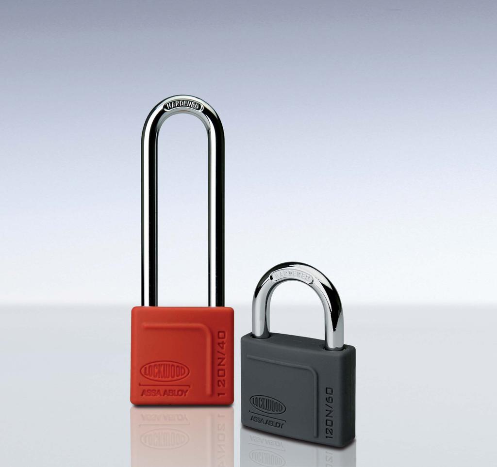 120N Series Padlocks Double locking Protective silicone jackets The 120N Series Display Padlock range includes 14 different models, with single, twin and quad packs (keyed alike), as well as extended