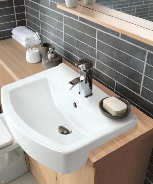 Toilet Unit 600mm Square Back-to-Wall Pan Square Standard Seat 1210mm Laminate Worktop