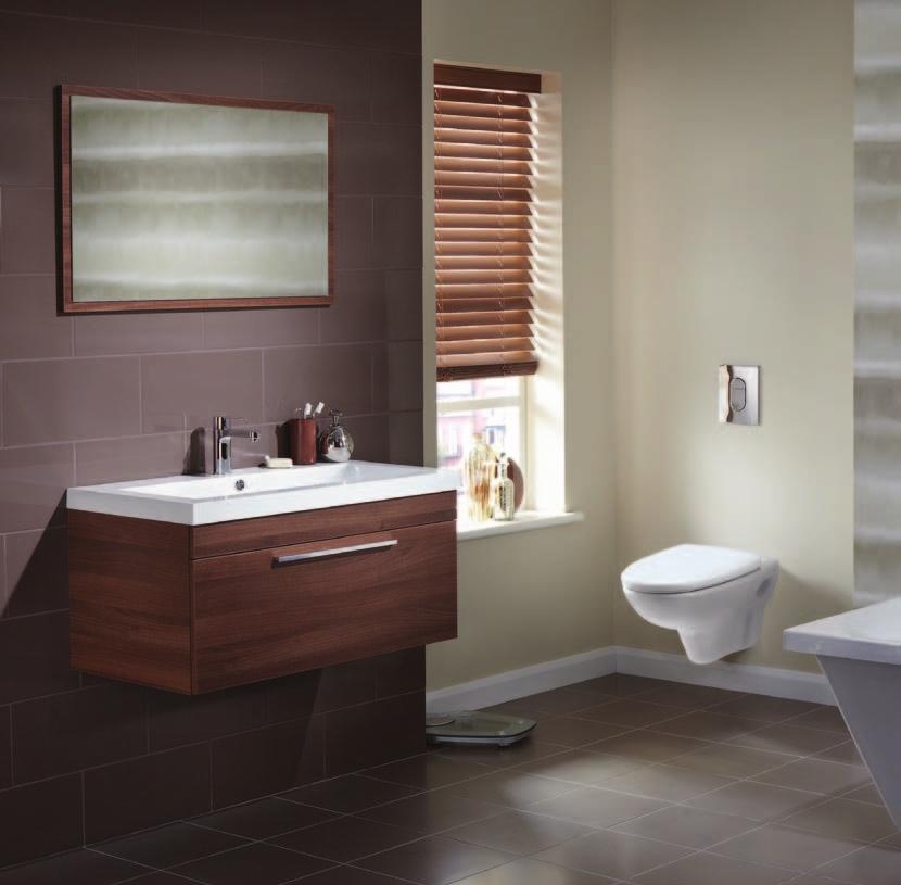 Walnut Immerse yourself in this tranquil bathroom of soft neutrals and rich browns.