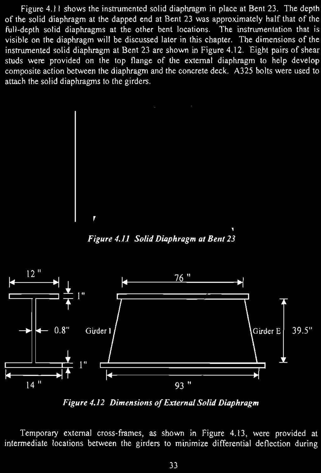 12 Dimensions of External Solid Diaphragm Temporary external