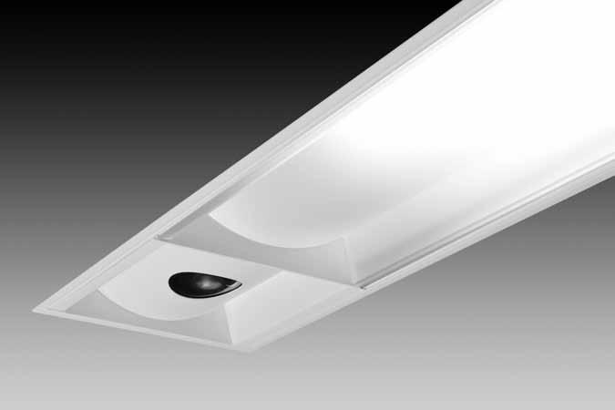 patient bed light with LED options features 8" wide recessed patient bed light with LED options available in 4'