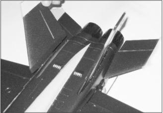 Fig. 14 - Glue the vertical stabilizer sections as