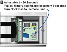 Momentary interruption of power to the lock input activates the timer module. Momentary, N.C.