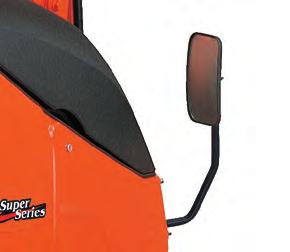 Advanced Visibility Mirrors Kubota has reshaped the rearview mirror to offer a wider range of