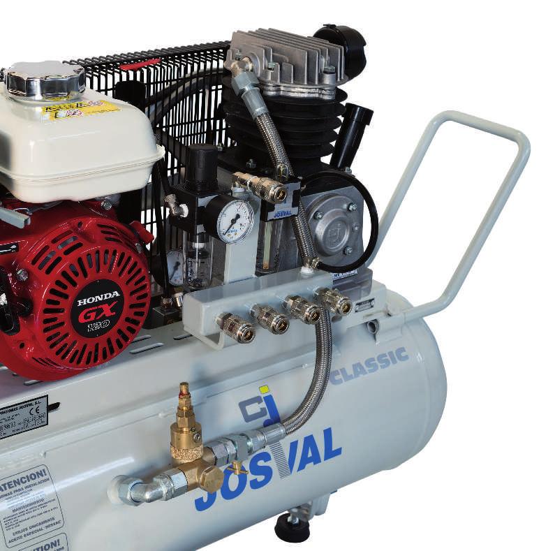 14 \ MOTOR DRIVEN compressors This is the most complete and effective solution where there is no electrical supply (mobile workshops, agricultural activities, etc.).