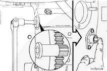 for front gear train engines, in the front gear housing (shown) for rear gear train engines, in the rear gear housing (not shown)