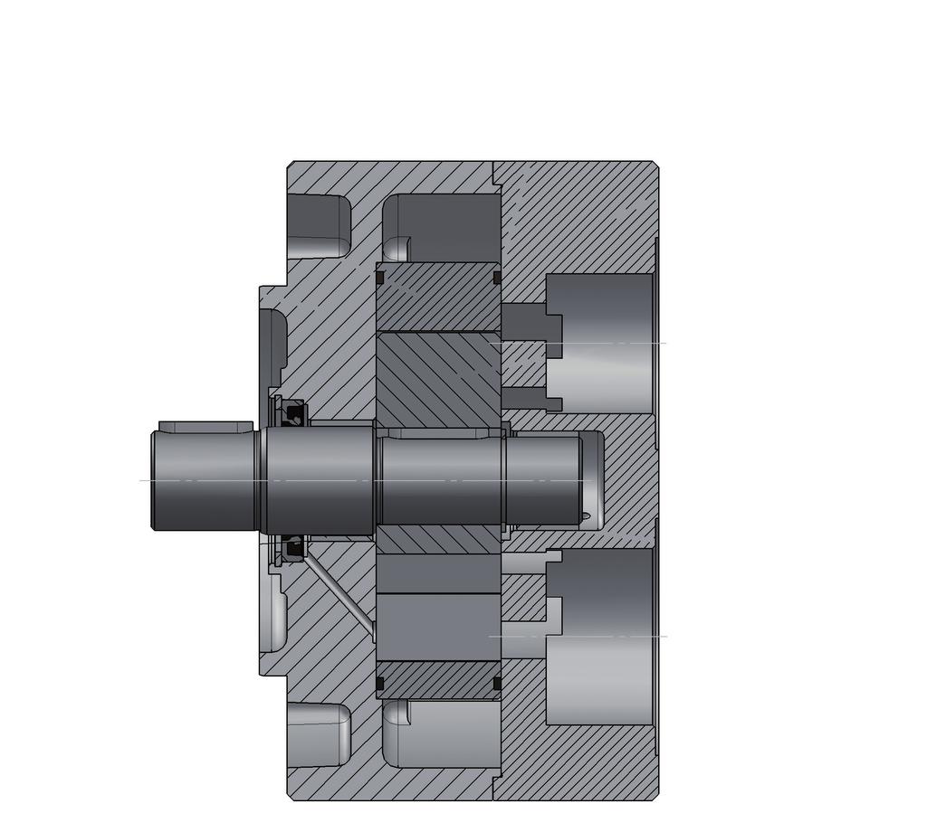 Design O-ring Interior ring Pump flange (shown rotated by 90 ) Motor flange Rotor P Shaft DU bearing DU bearing