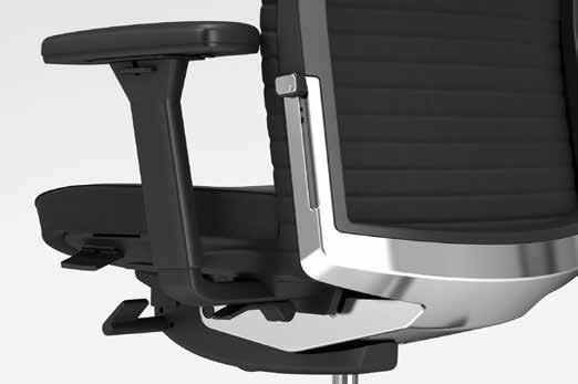 2 ERGONOMIC SUPPORT The lumbar support is integrated almost invisibly and can be adjusted on either side in height